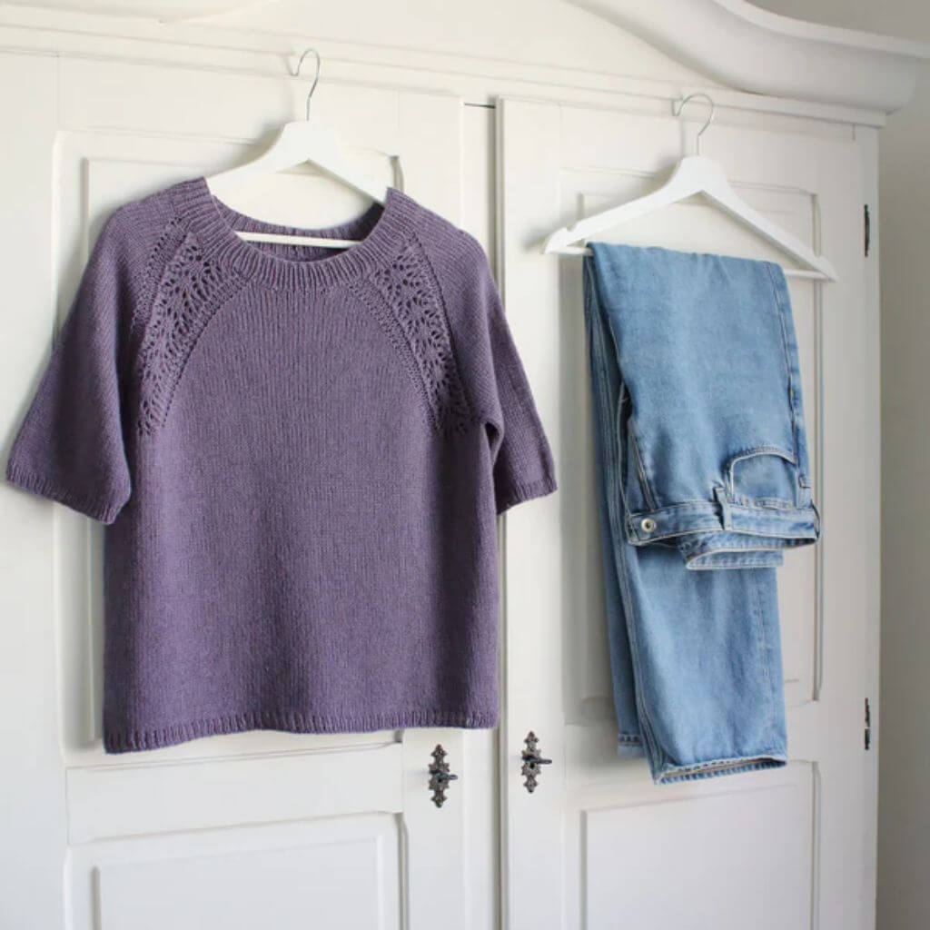 Eviknitwear T-Shirt Birkenzweig Tee Strickanleitung - Evikniwear (PDF) Lieblingsgarn