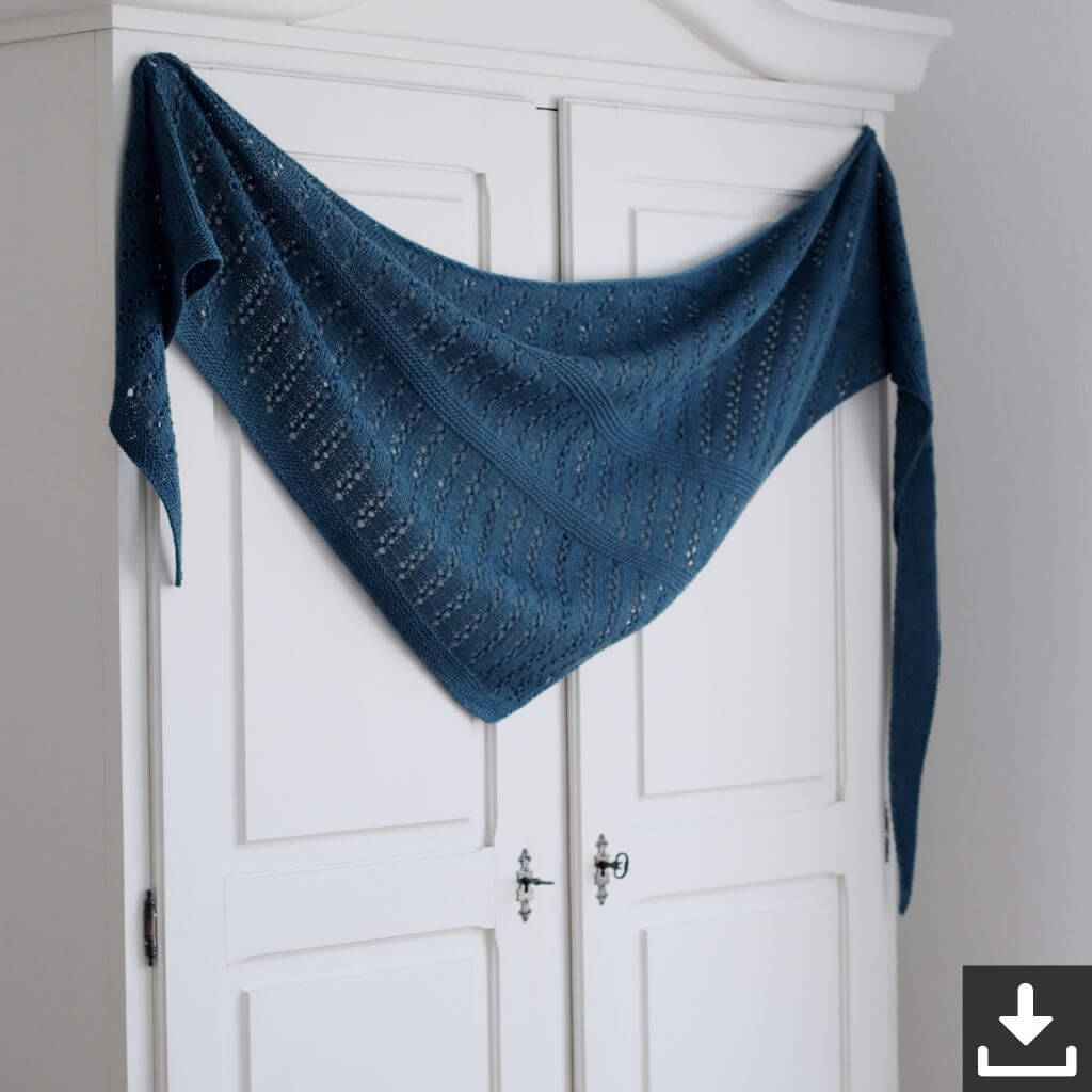 Eviknitwear Pattern Schal Blaubeeren Shawl Strickanleitung - Eviknitwear (PDF) Lieblingsgarn