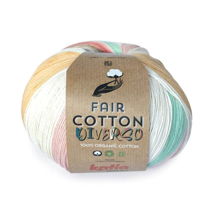 Katia 405 - Grün-Rosé-Braun Katia Fair Cotton Diverso Lieblingsgarn