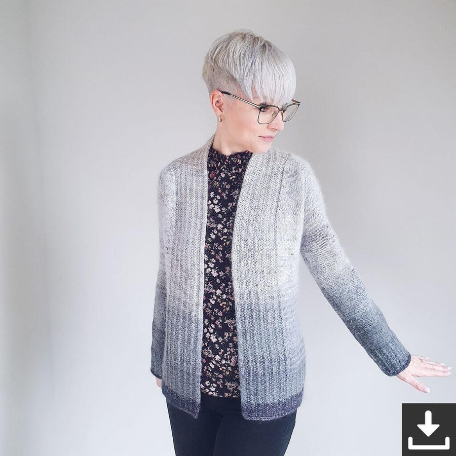 Feinmotorik Pattern All Used Up Cardigan Strickanleitung - Feinmotorik (PDF) Lieblingsgarn