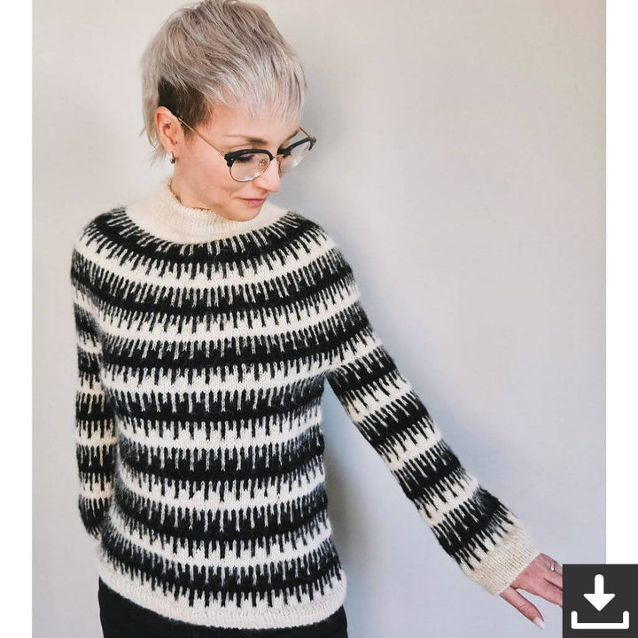 Feinmotorik Pattern Pullover Drip Dye DK Strickanleitung - Feinmotorik (PDF) Lieblingsgarn