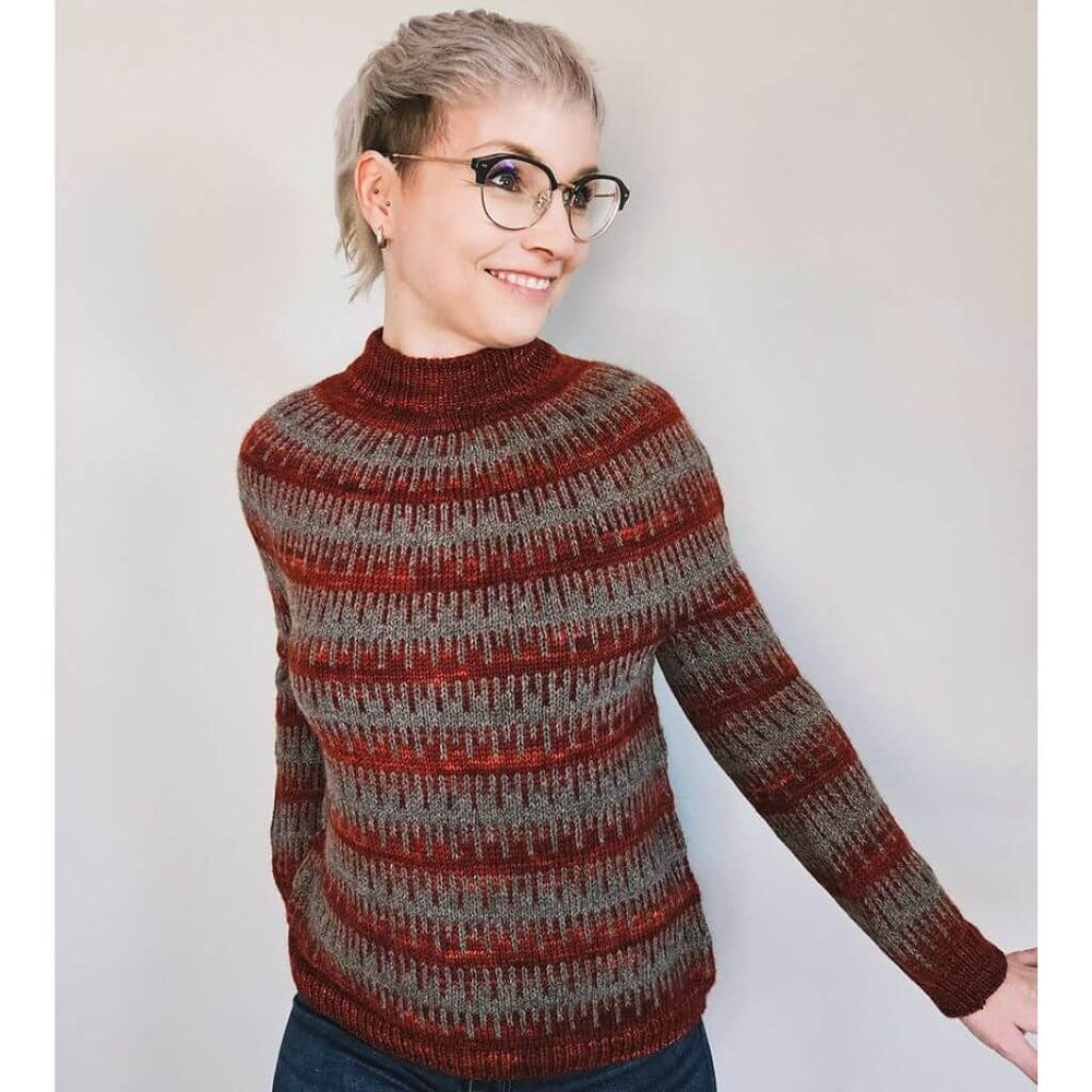 Feinmotorik Pattern Pullover Drip Dye DK Strickanleitung - Feinmotorik (PDF) Lieblingsgarn