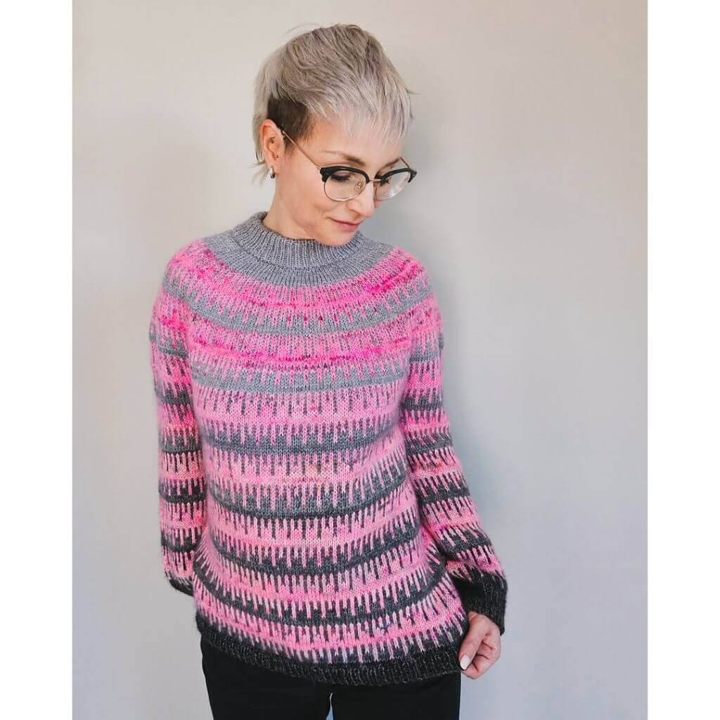 Feinmotorik Pattern Pullover Drip Dye DK Strickanleitung - Feinmotorik (PDF) Lieblingsgarn