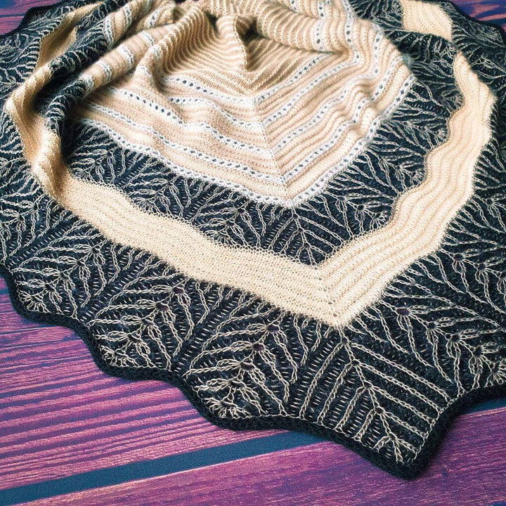 Feinmotorik Pattern Tuch Rokoko Strickanleitung - Feinmotorik (PDF) Lieblingsgarn
