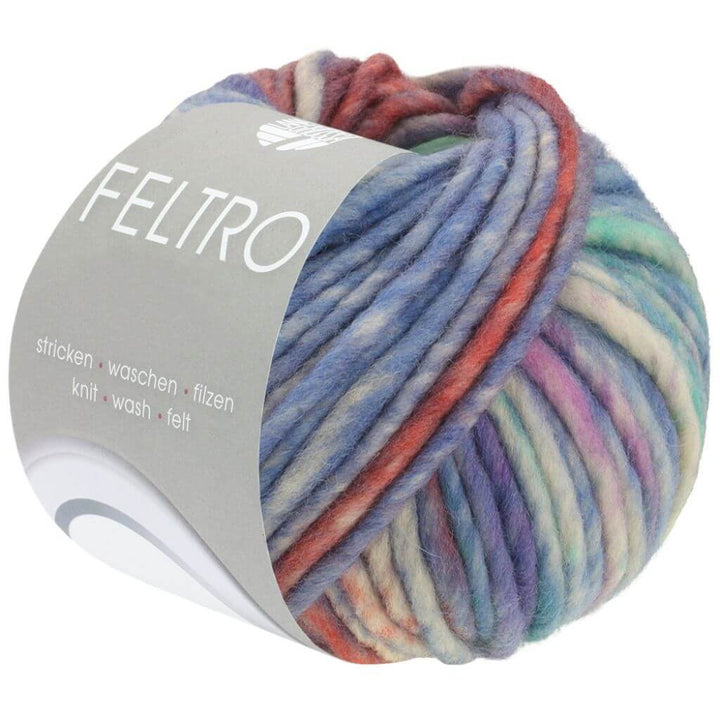 Lana Grossa Feltro Camino, Farbe 846 Graublau/Jeans/Jade/Pflaume/Brombeer/ Rauchgrau – Schurwolle bei Lieblingsgarn