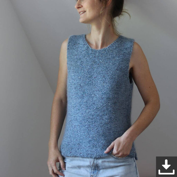 Frau Riedel strickt Pullunder Easypeasy Slipover Maxi Strickanleitung - Frau Riedel strickt (PDF) Lieblingsgarn