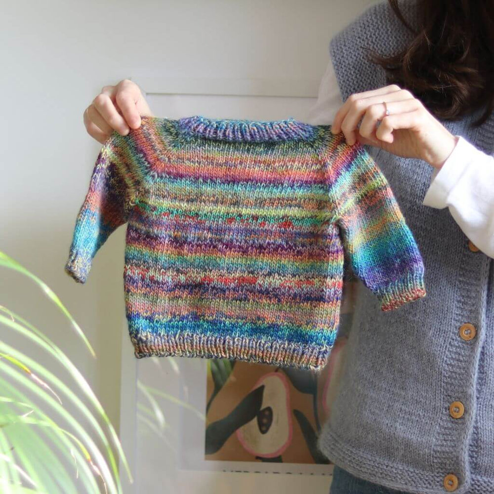 Frau Riedel strickt Happy Sweater Mini Strickanleitung - Frau Riedel strickt (PDF) Lieblingsgarn