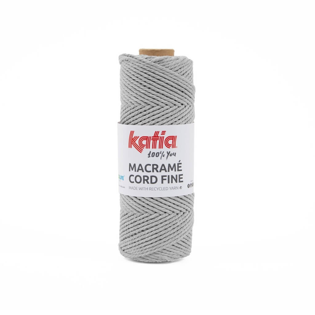 Katia 201 - Gris Medio Katia Macramé Cord Fine 2,5 mm Lieblingsgarn