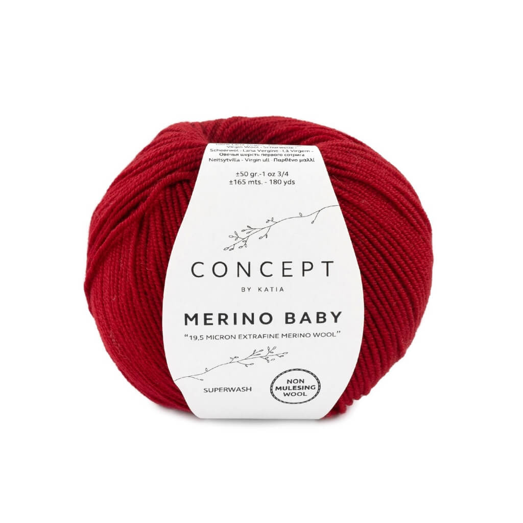 Katia 50-Weinrot Katia Merino Baby Lieblingsgarn