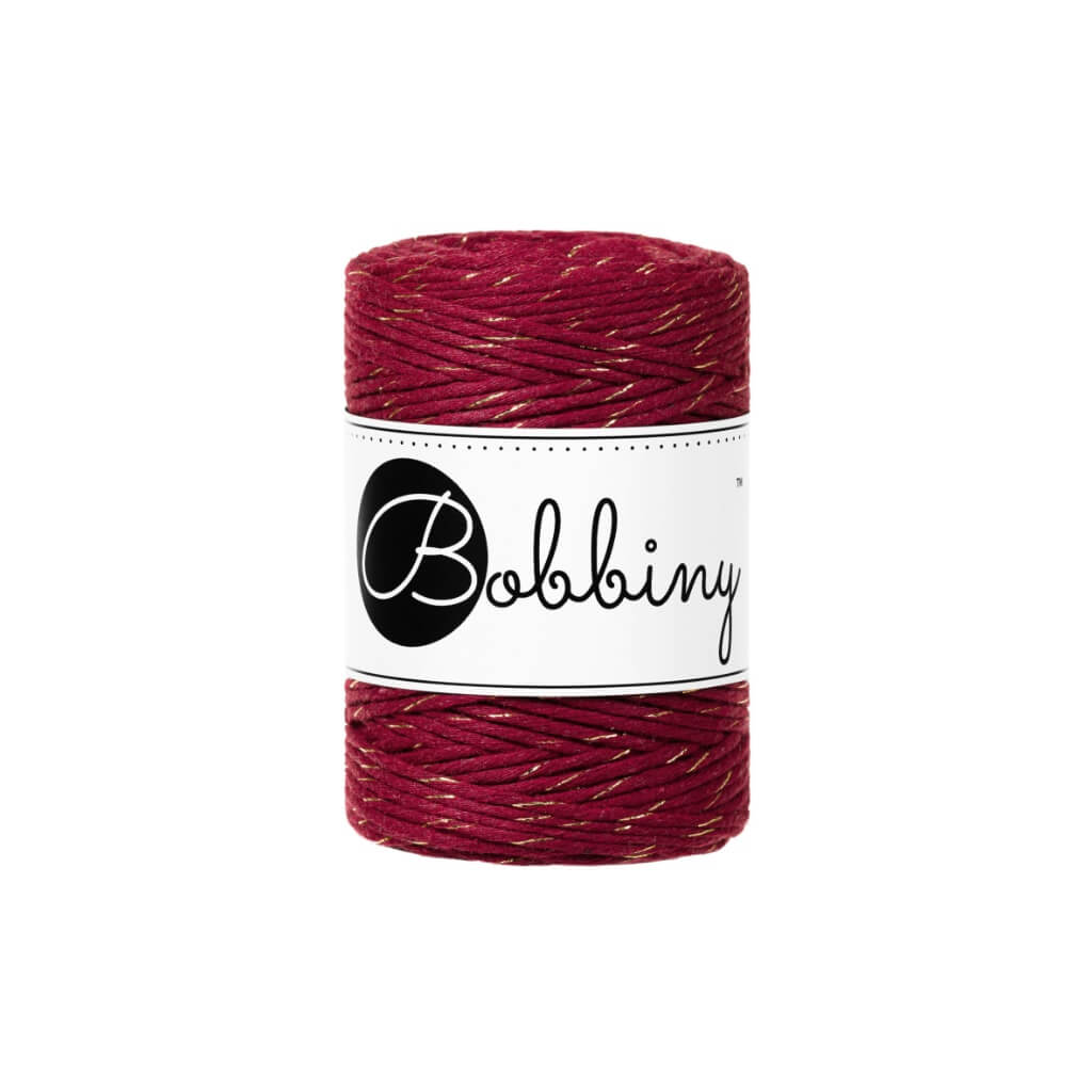 Bobbiny Golden Wine Red Bobbiny Makramee Garn 1,5 mm Lieblingsgarn