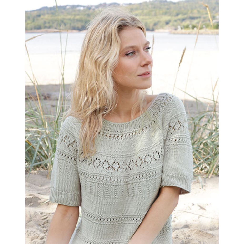 Drops Damen Pullover Green Grove Tea Strickanleitung - Drops (PDF) Lieblingsgarn