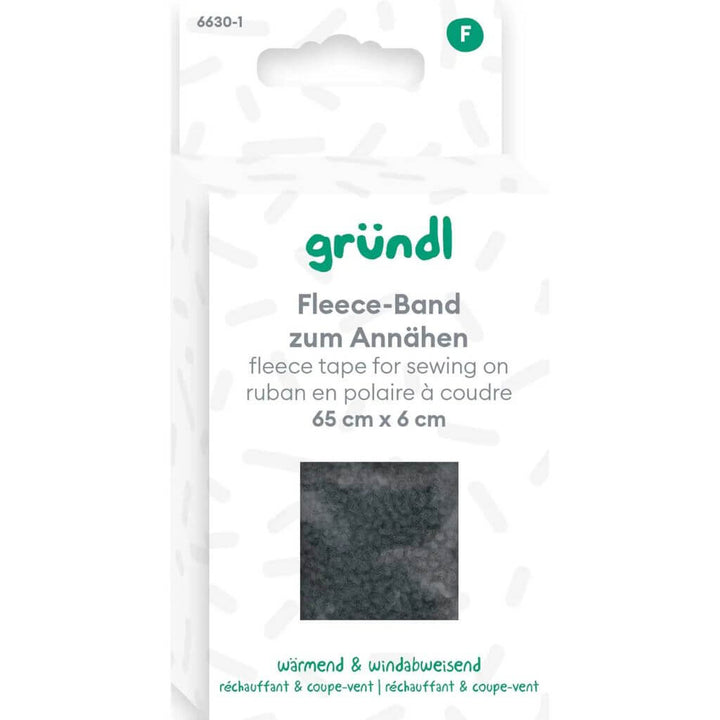 Gründl anthrazit Gründl Fleece Band zum Annähen Lieblingsgarn