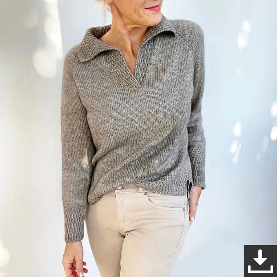 Hinterm Stein Pullover Perfect Polo Strickanleitung - Hinterm Stein (PDF) Lieblingsgarn