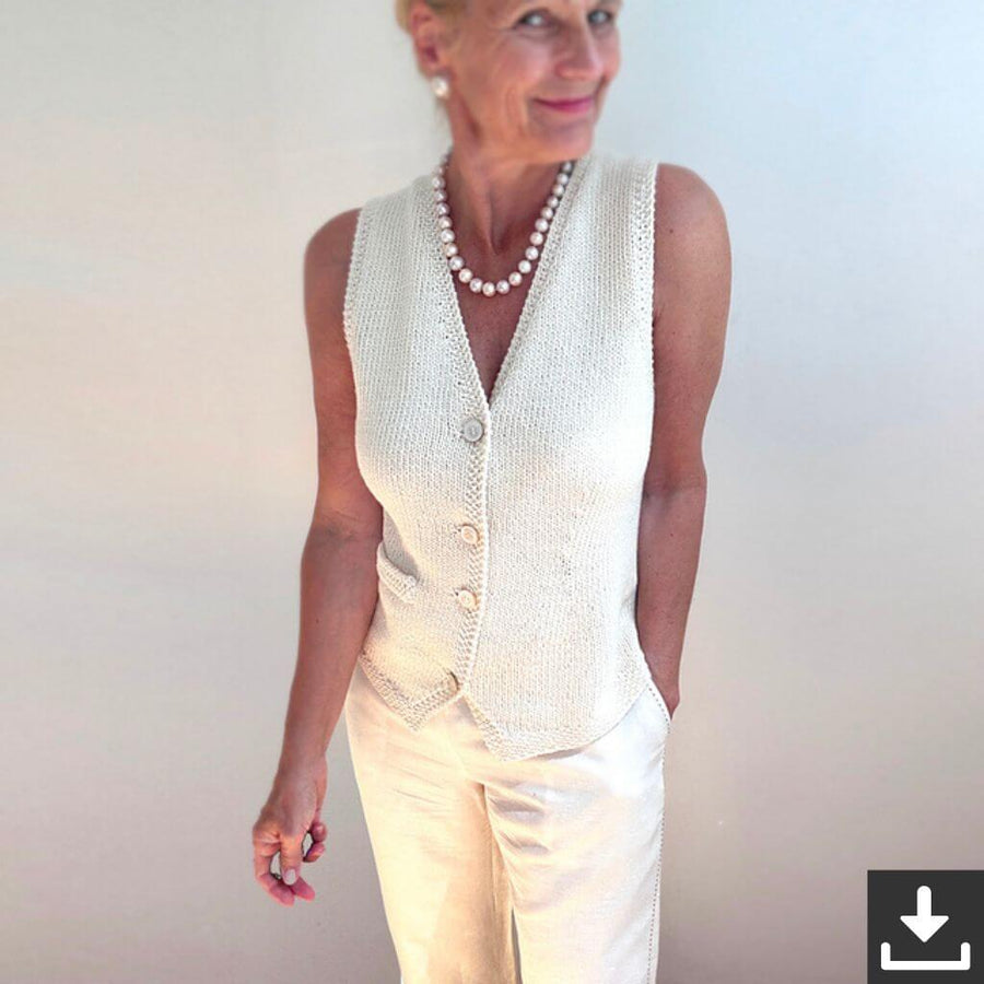 Hinterm Stein Weste Tailored Vest Strickanleitung - Hinterm Stein (PDF) Lieblingsgarn