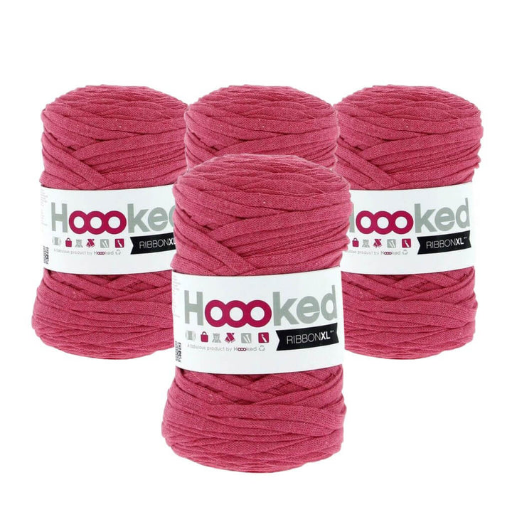 Hoooked Bubblegum Pink Hoooked RibbonXL 4er Spar-Set Lieblingsgarn