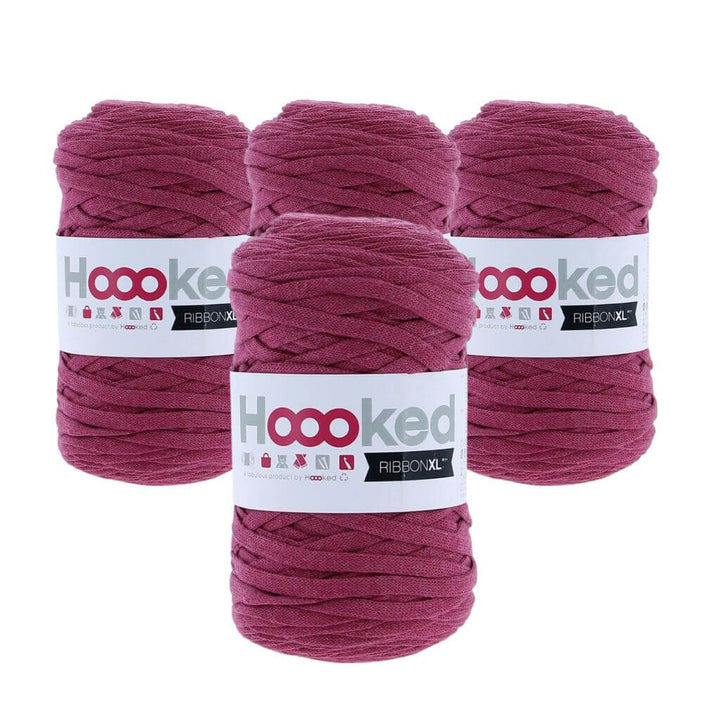 Hoooked Crazy Plum Hoooked RibbonXL 4er Spar-Set Lieblingsgarn