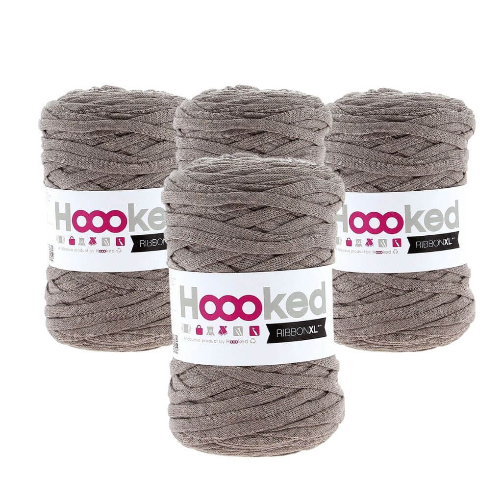 Hoooked Earth Taupe Hoooked RibbonXL 4er Spar-Set Lieblingsgarn