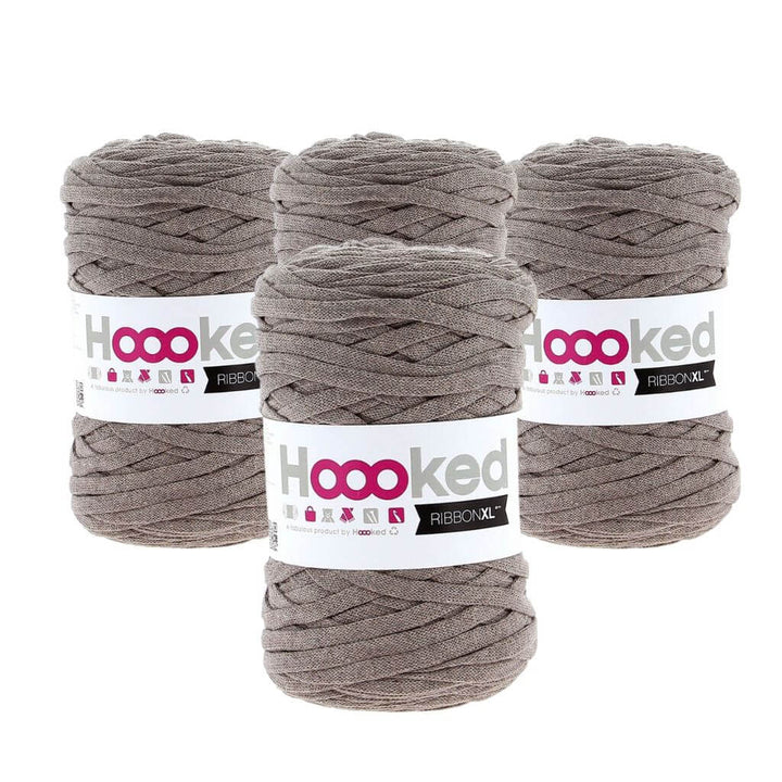Hoooked Earth Taupe Hoooked RibbonXL 4er Spar-Set Lieblingsgarn