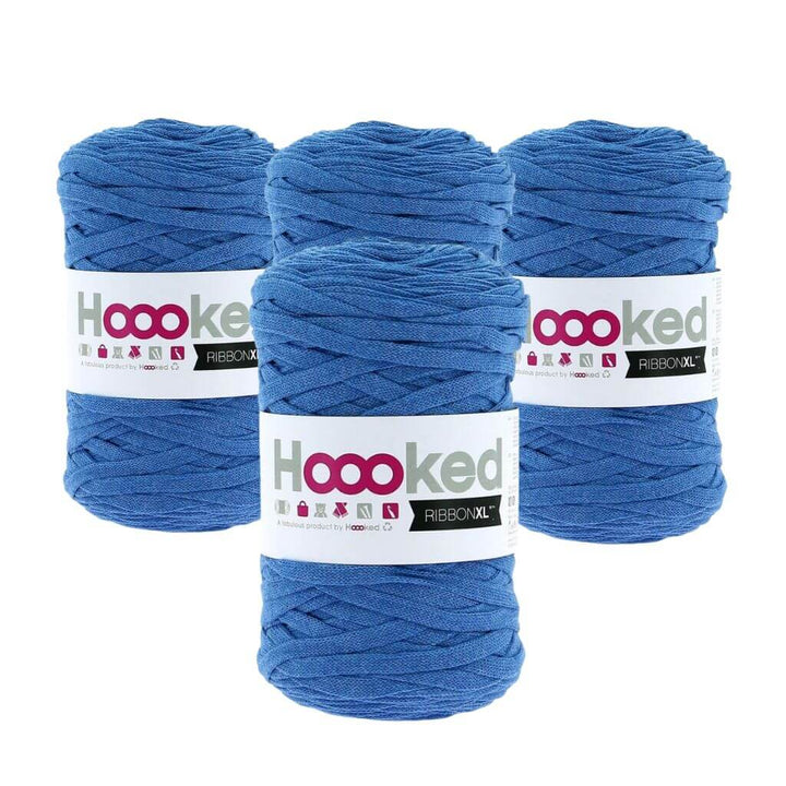 Hoooked Imperial Blue Hoooked RibbonXL 4er Spar-Set Lieblingsgarn