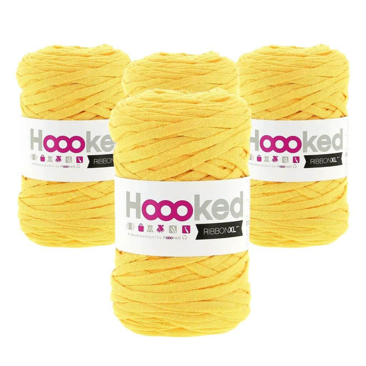 Hoooked Lemon Yellow Hoooked RibbonXL 4er Spar-Set Lieblingsgarn
