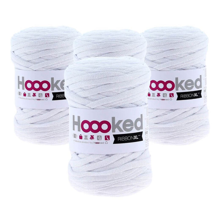 Hoooked Optic White Hoooked RibbonXL 4er Spar-Set Lieblingsgarn