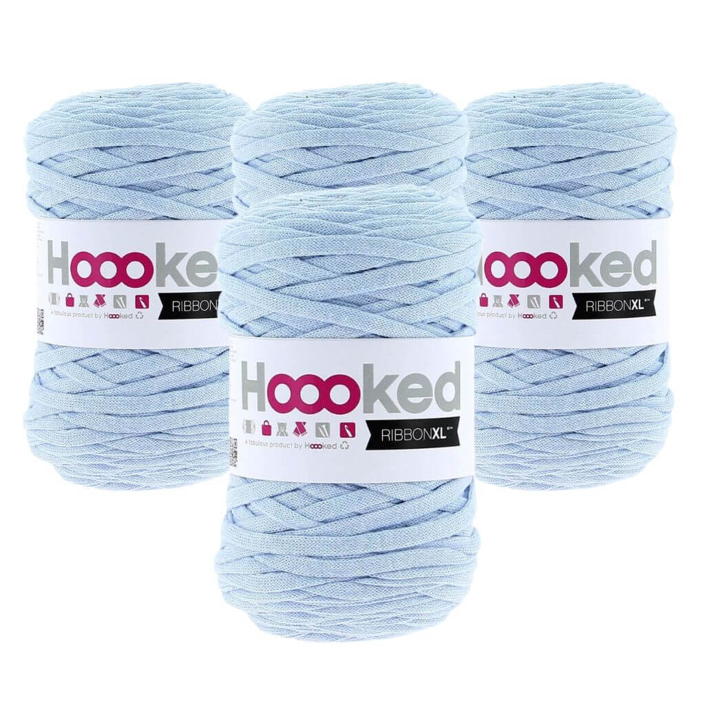 Hoooked Powder Blue Hoooked RibbonXL 4er Spar-Set Lieblingsgarn