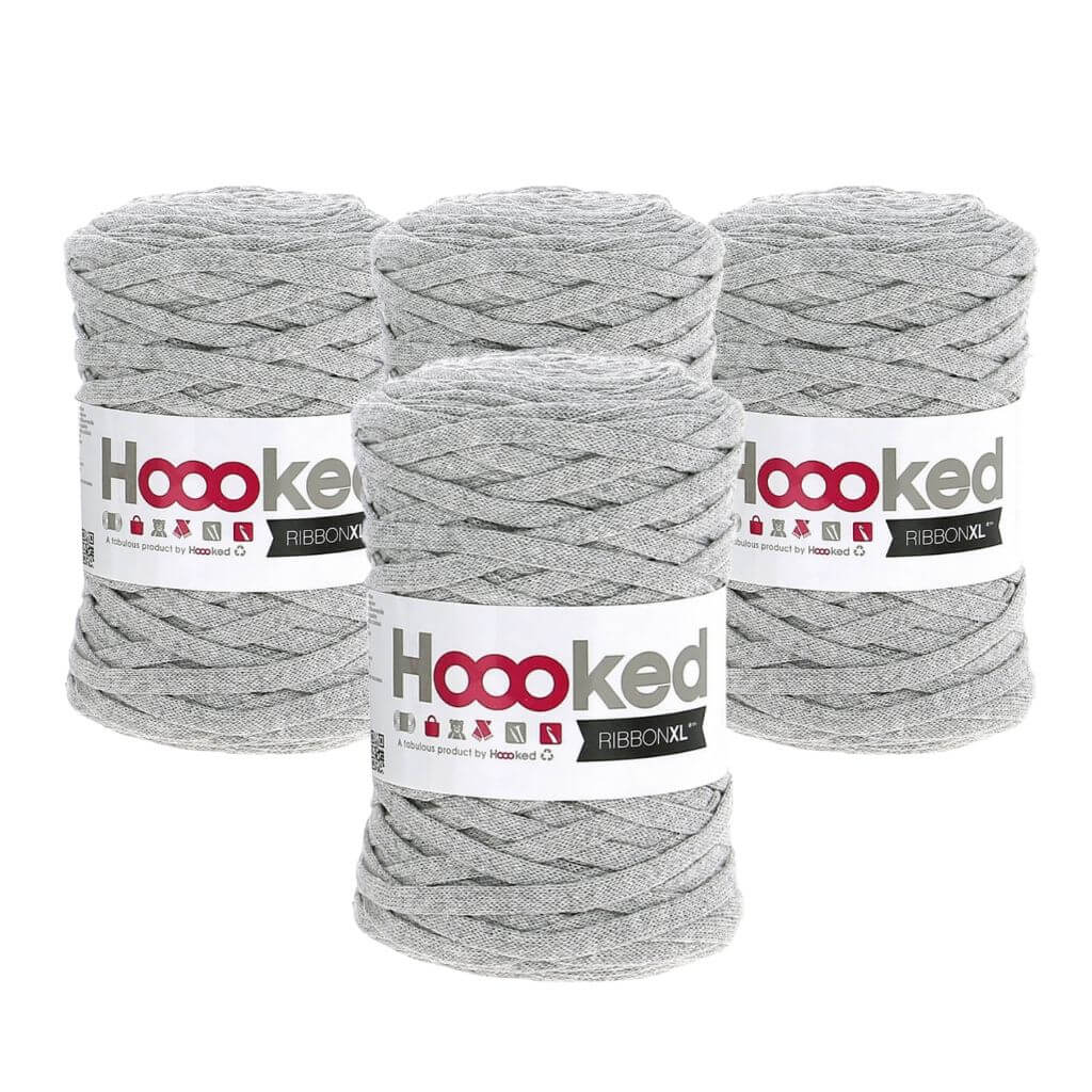 Hoooked Silver Grey Hoooked RibbonXL 4er Spar-Set Lieblingsgarn
