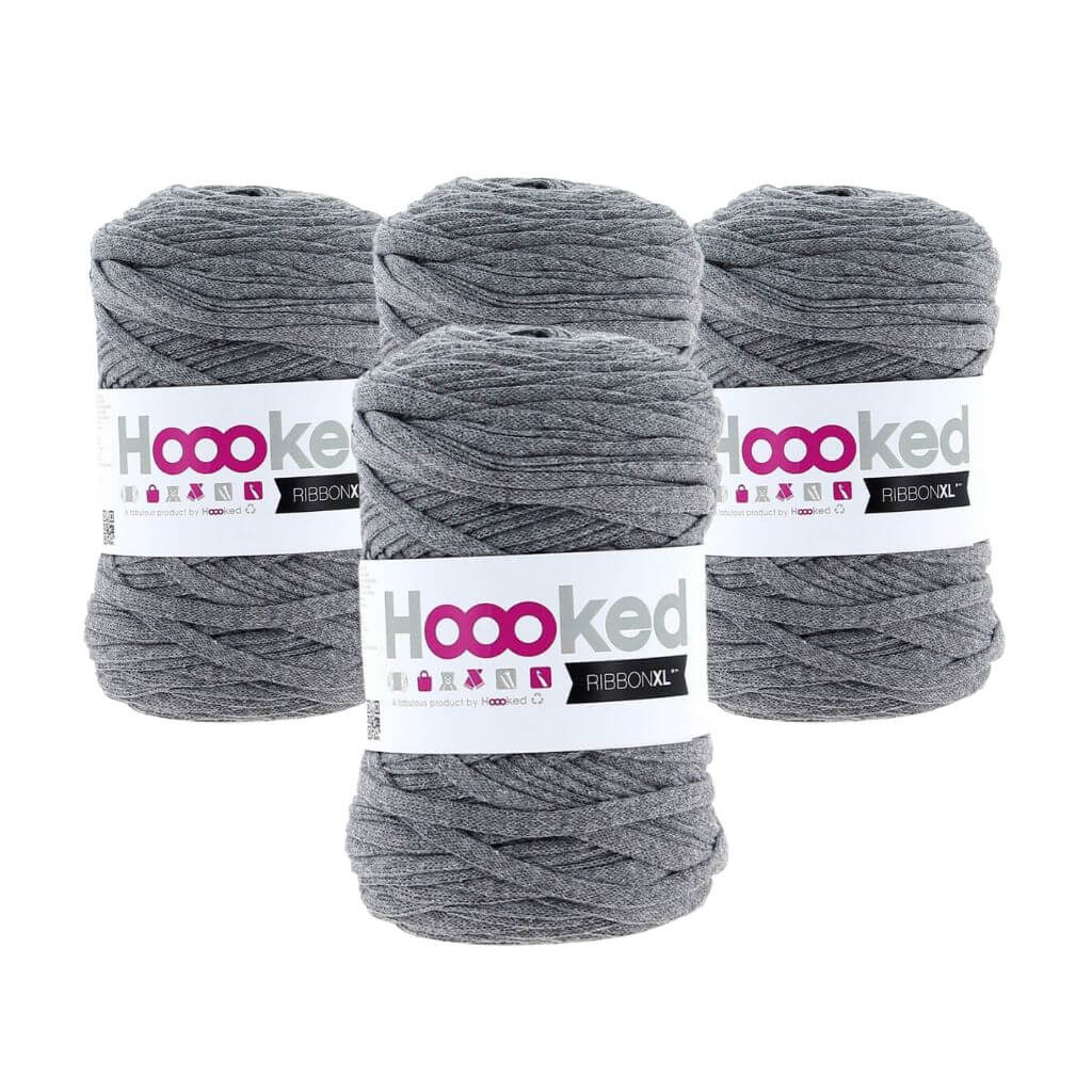 Hoooked Stone Grey Hoooked RibbonXL 4er Spar-Set Lieblingsgarn