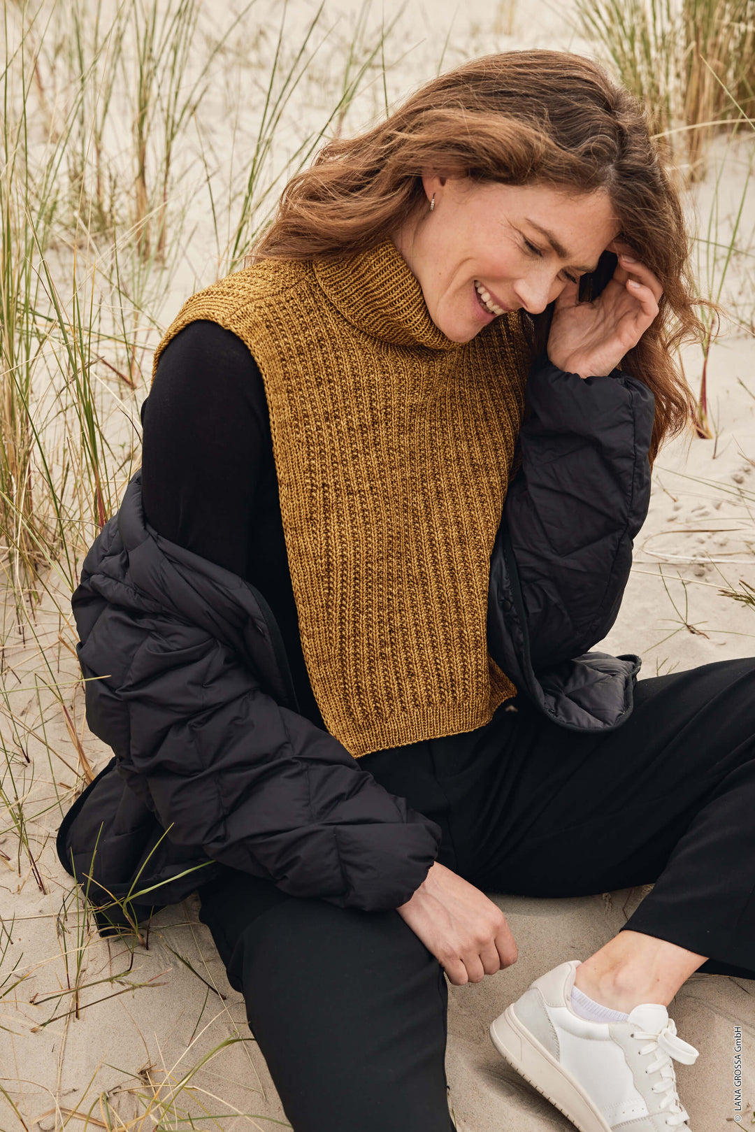 Lana Grossa Pattern Rollkrageneinsatz Damen Strickanleitung - Lana Grossa (Heft) Lieblingsgarn