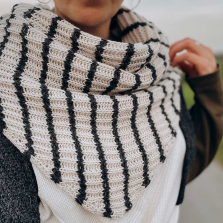 Tuch Contrast Love Strickanleitung - Katharina Lehmann (PDF)