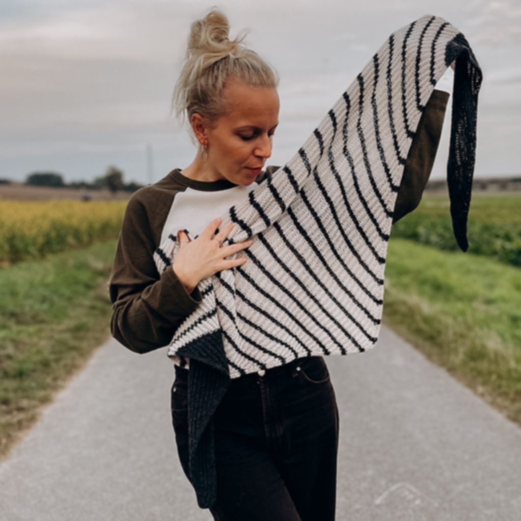 Tuch Contrast Love Strickanleitung - Katharina Lehmann (PDF)