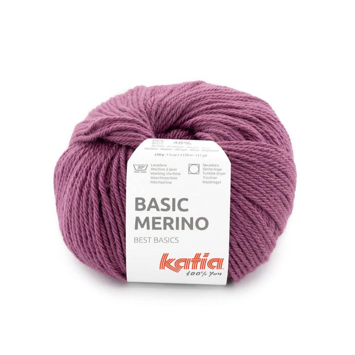 Katia 105 - Pflaume Katia Basic Merino 50 g Lieblingsgarn