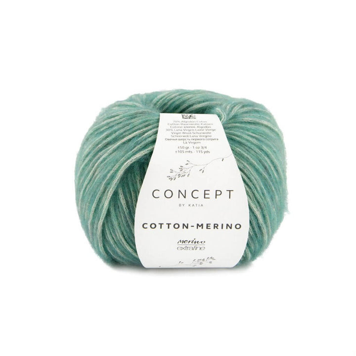 Katia 140 - Smaragdgrün Katia Cotton Merino 50 g Lieblingsgarn