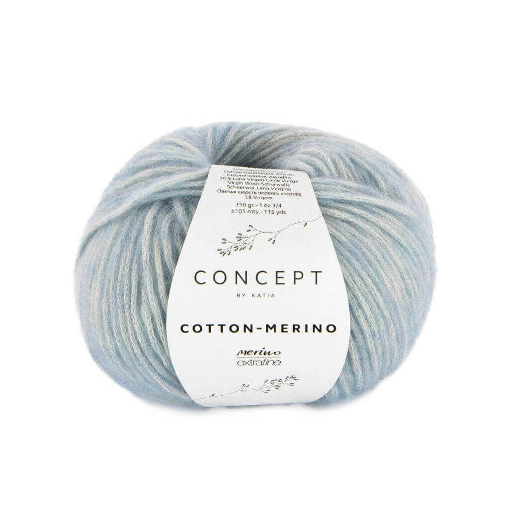 Katia 142 - Taubenblau Katia Cotton Merino 50 g Lieblingsgarn