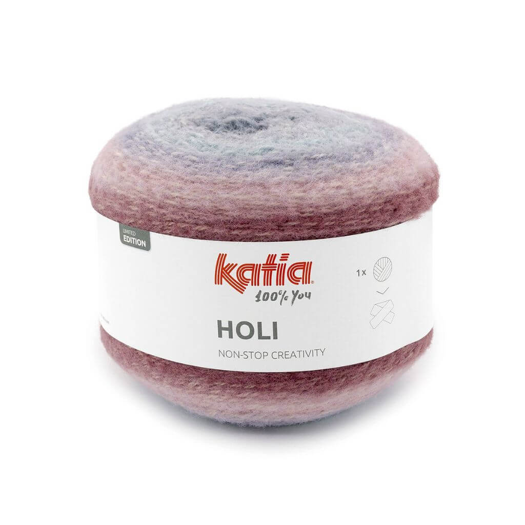 Katia 0501 - Wasserblau-Rosé Katia Holi Lieblingsgarn