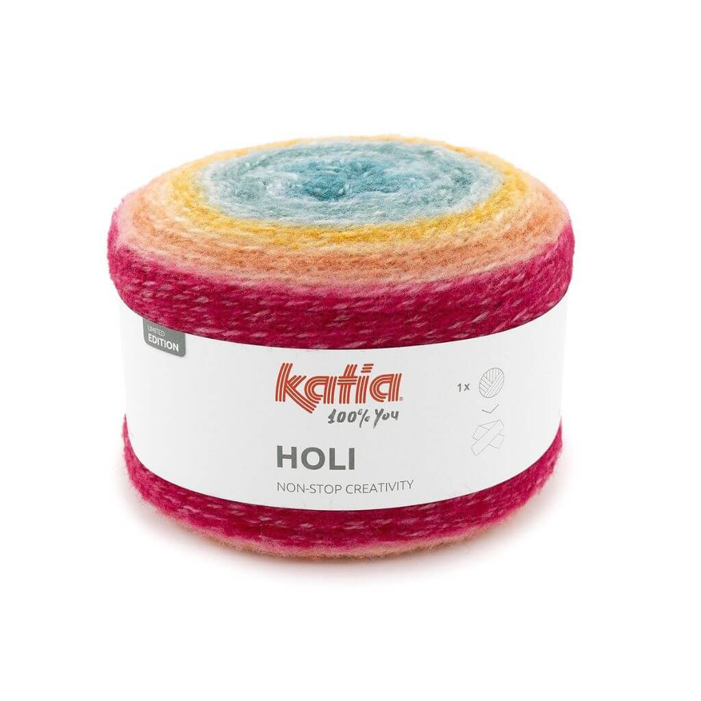 Katia 0505 - Petrol-Ocker-Rot Katia Holi Lieblingsgarn