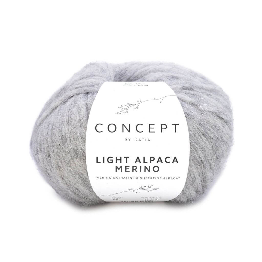Katia 201 - Hellgrau Katia Light Alpaca Merino Lieblingsgarn