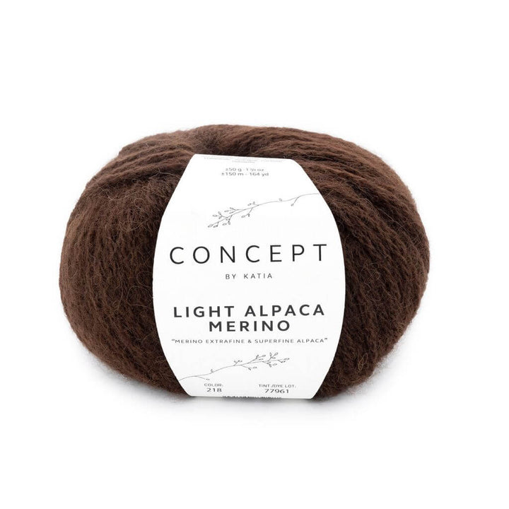 Katia 218 - Schokoladen-braun Katia Light Alpaca Merino Lieblingsgarn