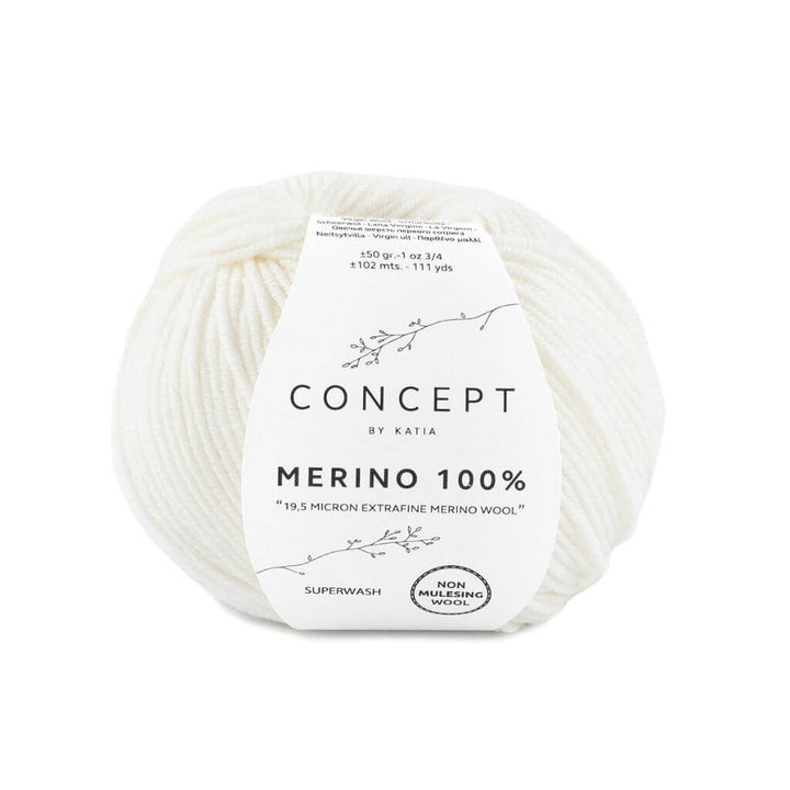 Katia 1 - Weiß Katia Merino 100 % Lieblingsgarn