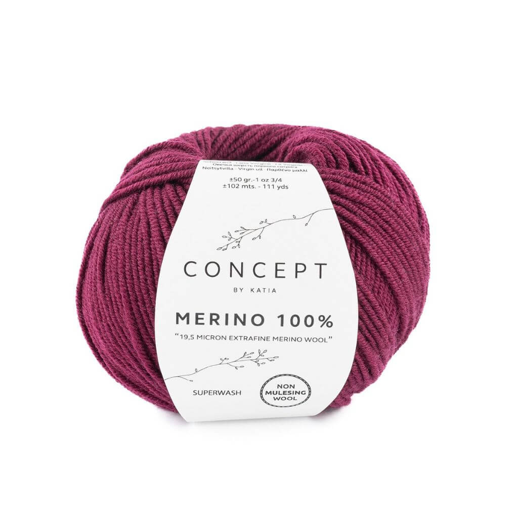 Katia 25 - Bordeauxviolett Katia Merino 100 % Lieblingsgarn