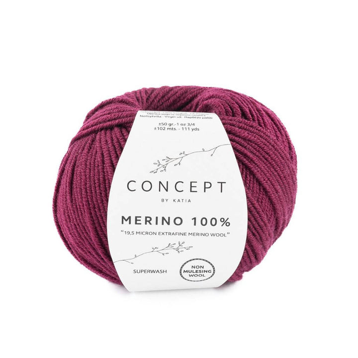 Katia 25 - Bordeauxviolett Katia Merino 100 % Lieblingsgarn