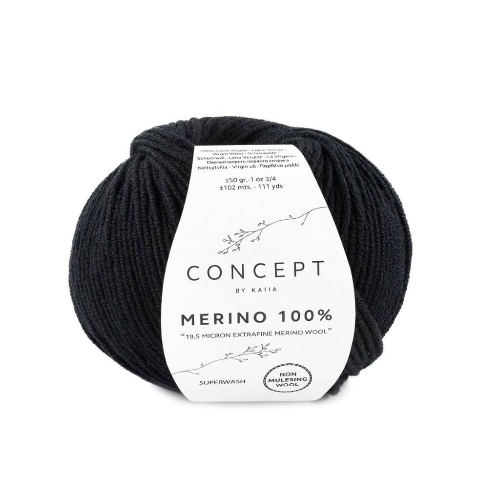 Katia 2 - Schwarz Katia Merino 100 % Lieblingsgarn