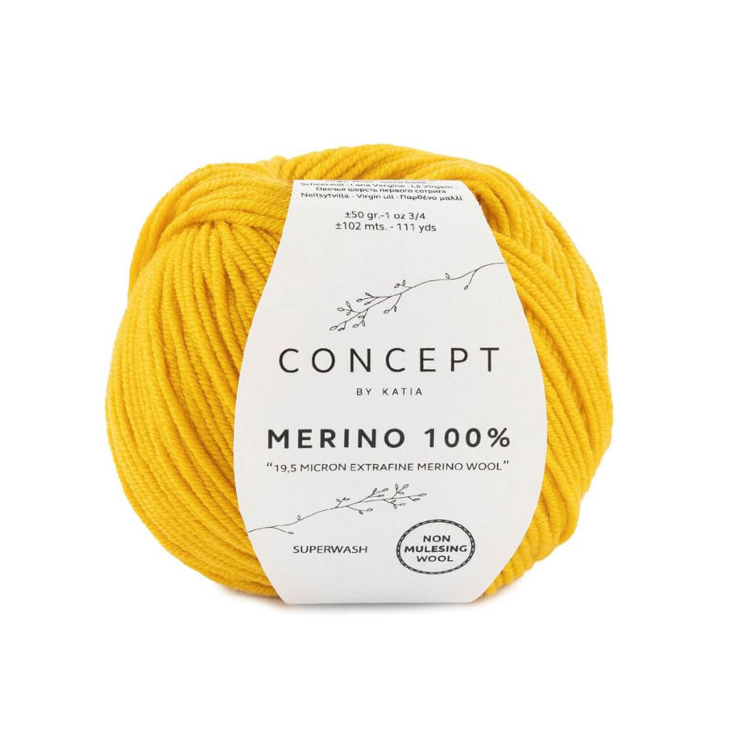 Katia 63 - Zitronengelb Katia Merino 100 % Lieblingsgarn