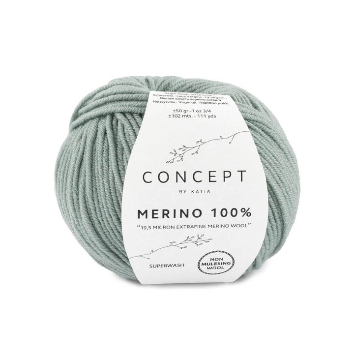 Katia 84 - Resedagrün Katia Merino 100 % Lieblingsgarn