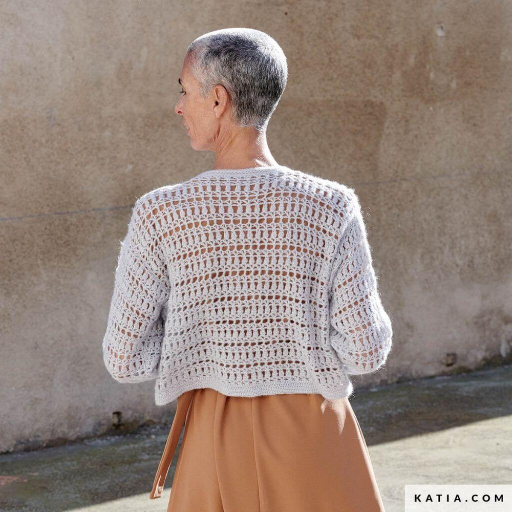 Katia Gehäkelte Kurzjacke für Damen Häkelanleitung - Katia (PDF) Lieblingsgarn