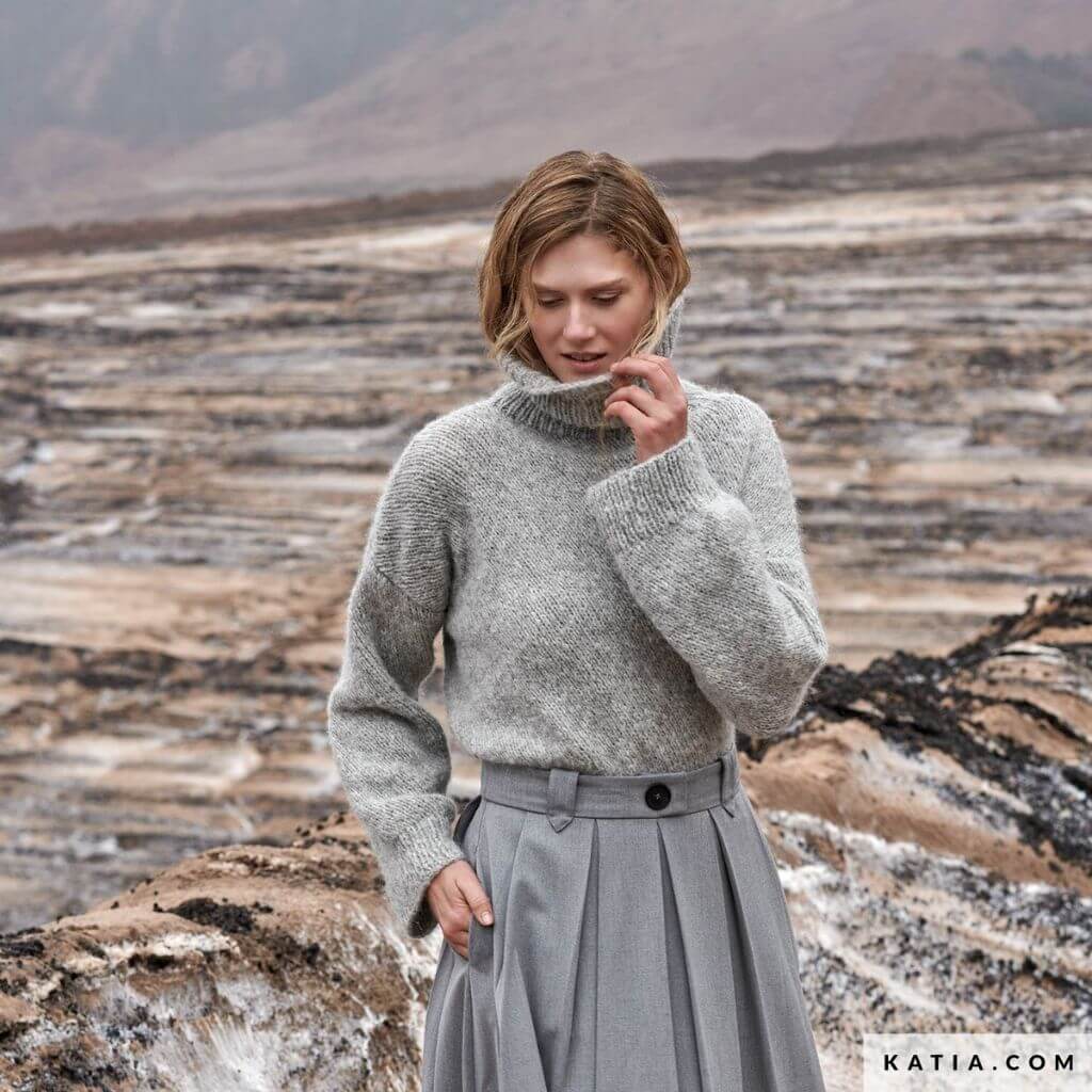 Katia Maxi-Pullover für Damen Strickanleitung - Katia (PDF) Lieblingsgarn