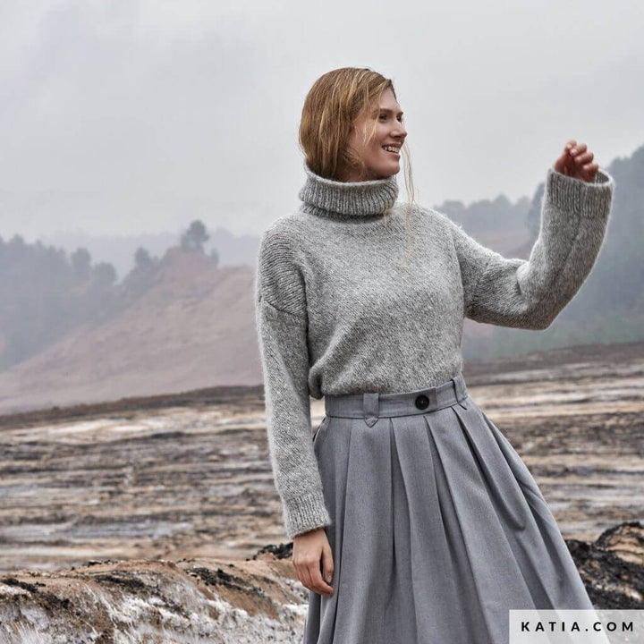 Katia Maxi-Pullover für Damen Strickanleitung - Katia (PDF) Lieblingsgarn