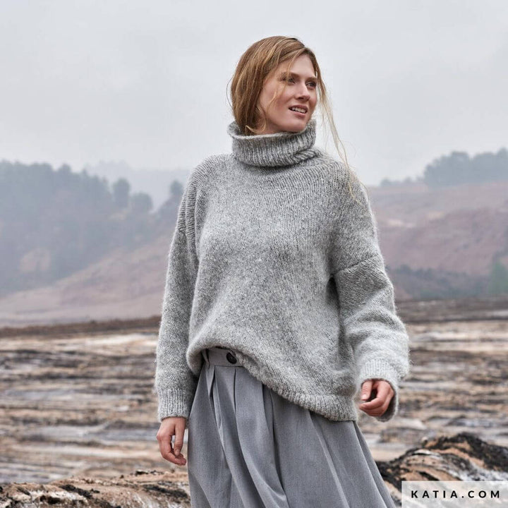 Katia Maxi-Pullover für Damen Strickanleitung - Katia (PDF) Lieblingsgarn
