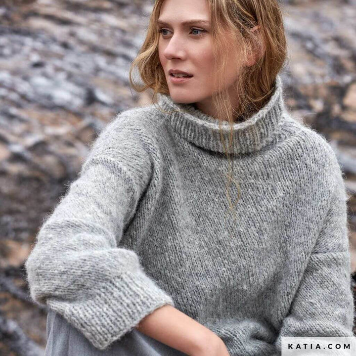 Katia Maxi-Pullover für Damen Strickanleitung - Katia (PDF) Lieblingsgarn