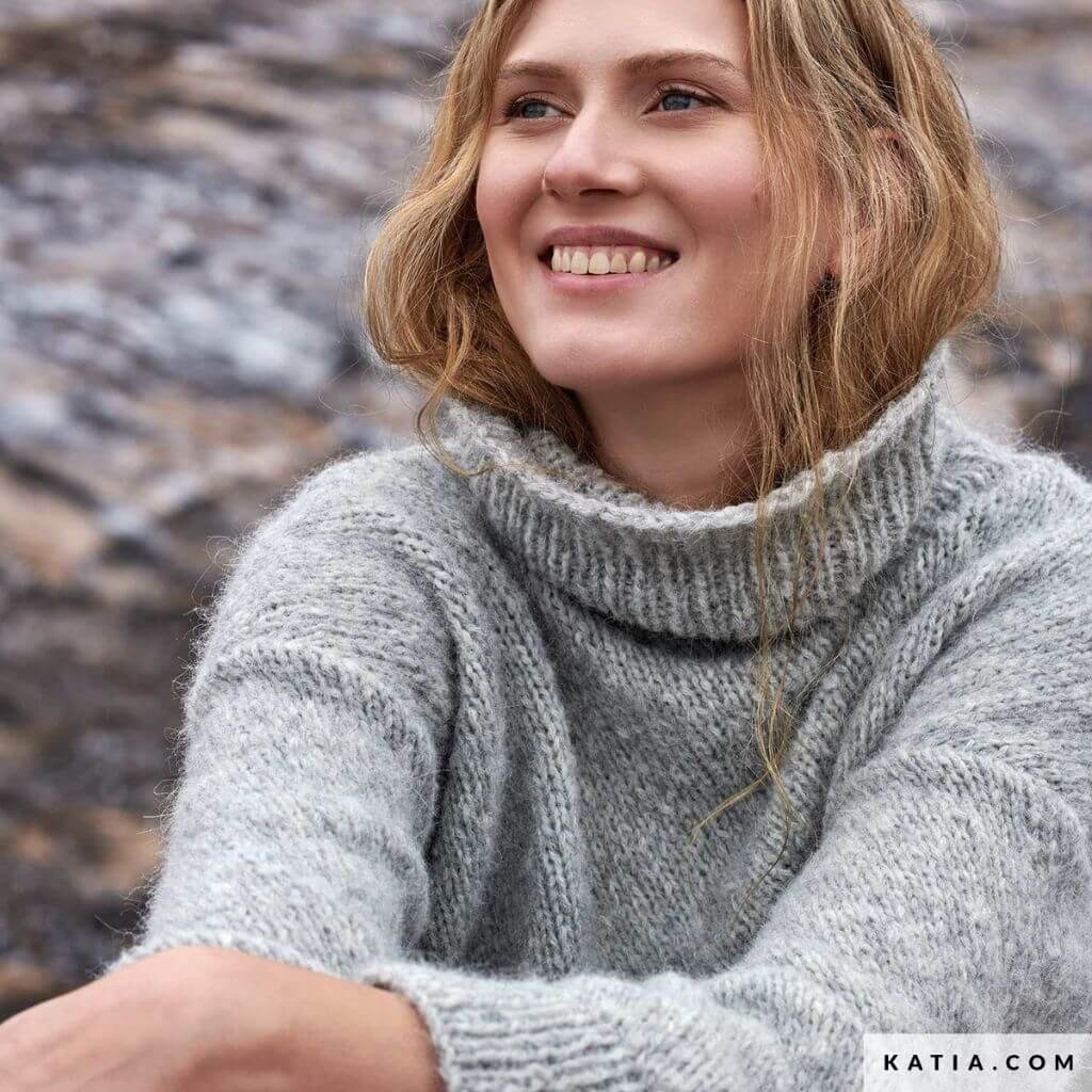 Katia Maxi-Pullover für Damen Strickanleitung - Katia (PDF) Lieblingsgarn